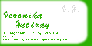 veronika hutiray business card